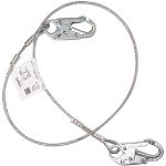 6' 1/4" wire rope lanyard w/2 locking snap hooks