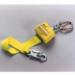 Retractable web lanyard, 7'6" polyester webbing, swivel, carabiner