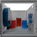 MAXX-PRO 16 spray foam trailer with Graco E-30 proportioner, 16-foot high-performance spray foam rig by Intech Equipment