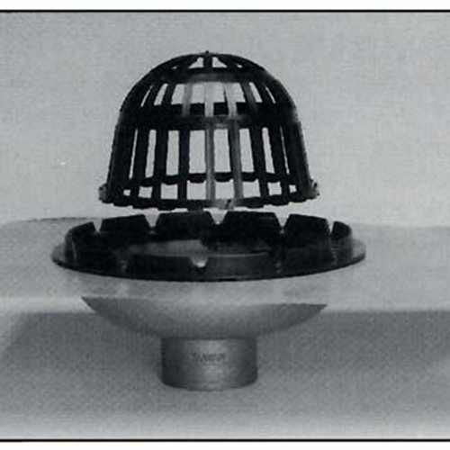 3" no hub roof drain w/overflo