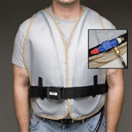 flame/heat retardant low profile vortex cooling vest