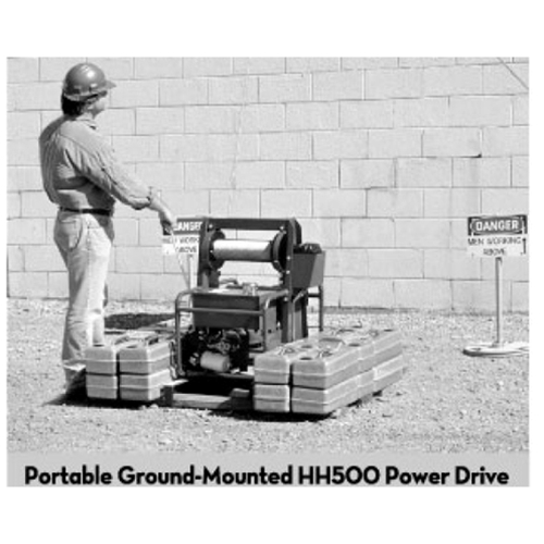 hh500 ground mounted power drive 8 hp honda engine