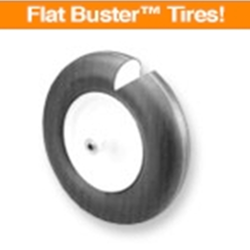 400 x 8 flatbuster tires with 5/8” bearings