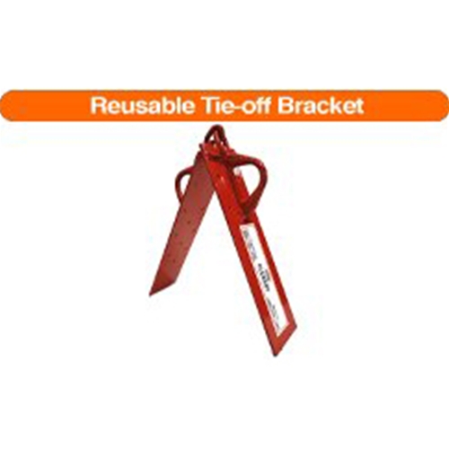 reusable roof ridge tie-off bracket