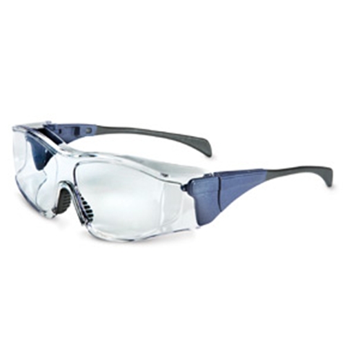 uvex ambient otg medium, blue frame clear lens, uvextreme anti-fog coating