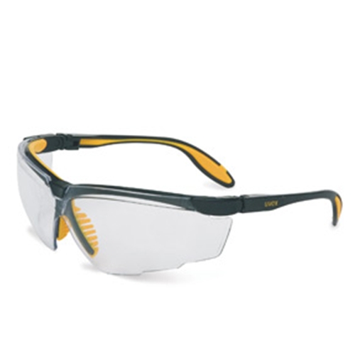 uvex genesis xc black frame gray lens, ultra&#x2d;dura anti&#x2d;scratch coating
