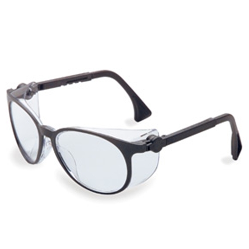 uvex flashback black frame gray lens, ultra&#x2d;dura anti&#x2d;scratch coating