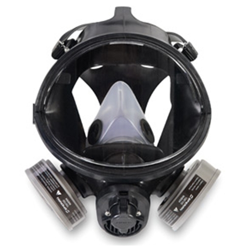 small survivair 4000 apr full face respirator w/nose cup, black, 5&#x2d;point headstrap, small s&#x2d;series