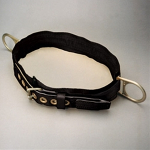 "double d&#x2d;ring body belt for work positioning only 1 3/4" webbing w/ 3"  back pad &#x2d; size small"