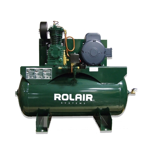 rolair 3 hp 1 phase 30 gallon horizontal compressor